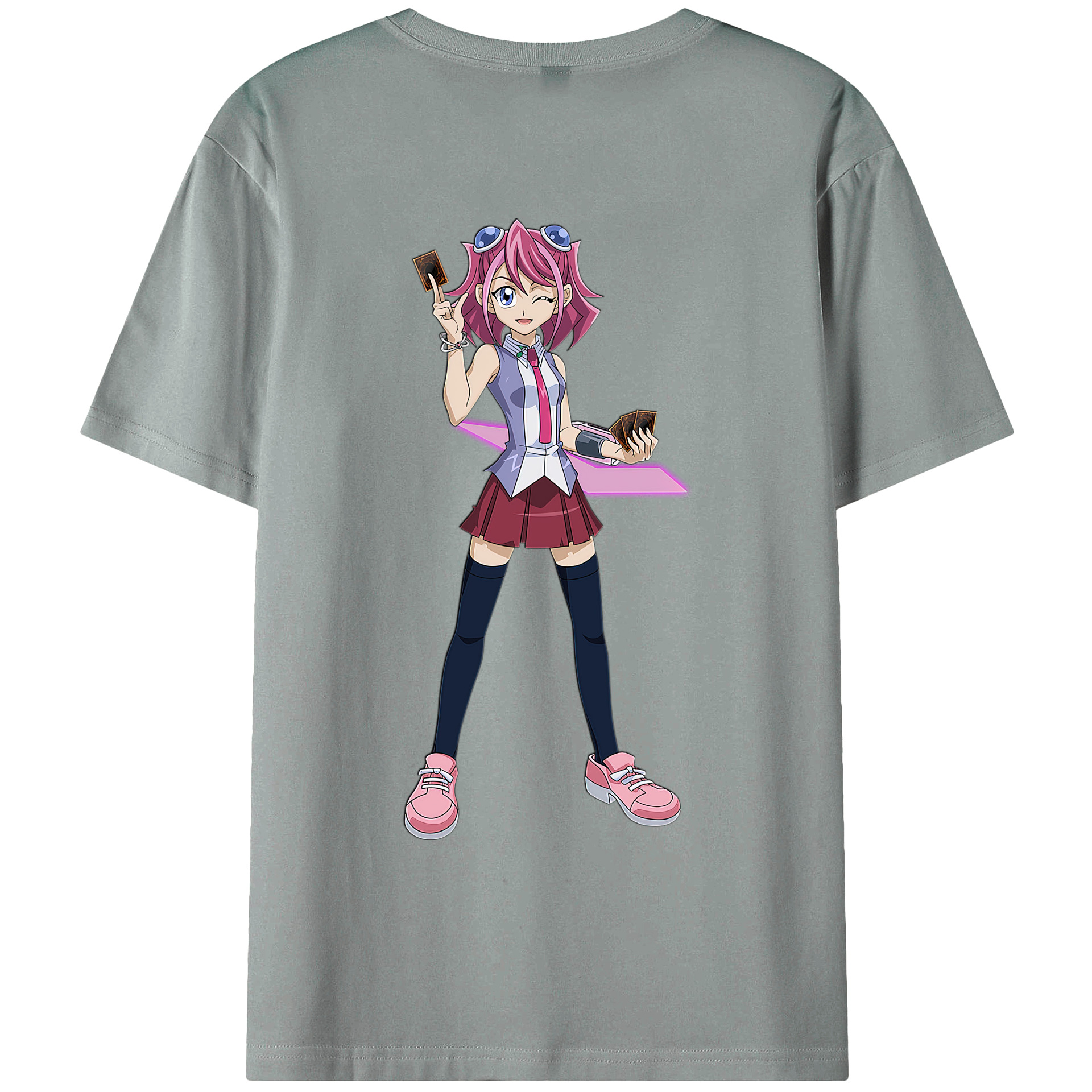 （画像用） 遊☆戯☆王 Yu-Gi-Oh! 綿100％ メンズ半袖Tシャツ（バックプリント） 通気性